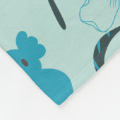 コアラよくはしゃぐ柄かわいい動物と自然アート フリースブランケット (角)