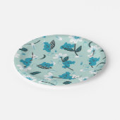 コアラよくはしゃぐ柄かわいい動物と自然アート ペーパープレート (アングル)