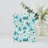 コアラよくはしゃぐ柄かわいい動物と自然アート ポストカード (スタンド正面)