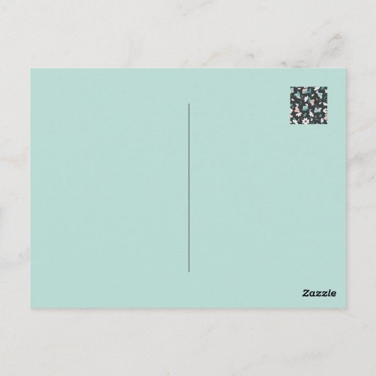 コアラよくはしゃぐ柄かわいい動物と自然アート ポストカード (裏面)