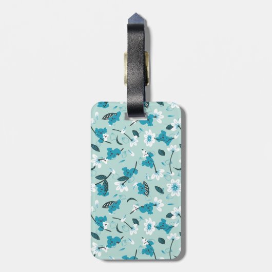 コアラよくはしゃぐ柄かわいい動物と自然アート ラゲッジタグ (裏面縦)