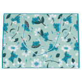 コアラよくはしゃぐ柄かわいい動物と自然アート ラージペーパーバッグ (正面)