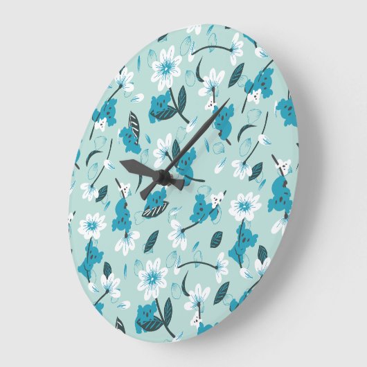 コアラよくはしゃぐ柄かわいい動物と自然アート ラージ壁時計 (傾斜)