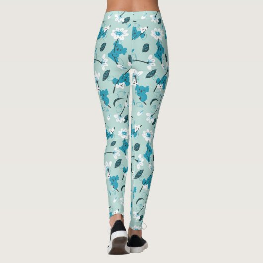 コアラよくはしゃぐ柄かわいい動物と自然アート レギンス (裏面)