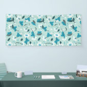 コアラよくはしゃぐ柄かわいい動物と自然アート 横断幕 (トレードショー)