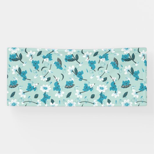 コアラよくはしゃぐ柄かわいい動物と自然アート 横断幕 (横)