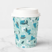 コアラよくはしゃぐ柄かわいい動物と自然アート 紙コップ (左)