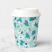 コアラよくはしゃぐ柄かわいい動物と自然アート 紙コップ (裏面)