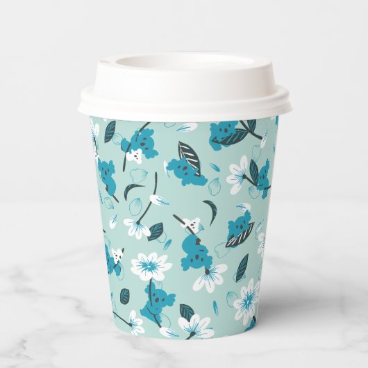 コアラよくはしゃぐ柄かわいい動物と自然アート 紙コップ (裏面)