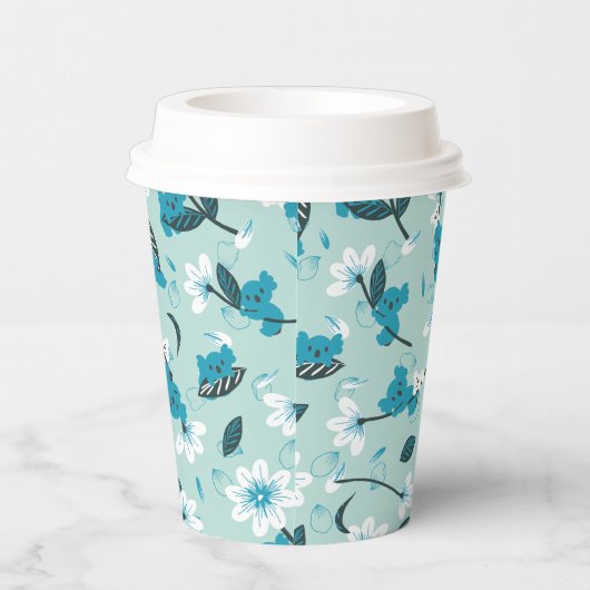 コアラよくはしゃぐ柄かわいい動物と自然アート 紙コップ (右)