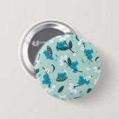 コアラよくはしゃぐ柄かわいい動物と自然アート 缶バッジ (正面&裏面)