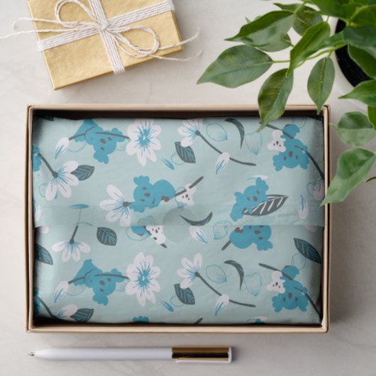 コアラよくはしゃぐ柄かわいい動物と自然アート 薄葉紙 (ギフト)