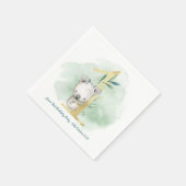 コアラをテーマにした1回目の誕生日パーティー装飾 スタンダードカクテルナプキン (角)