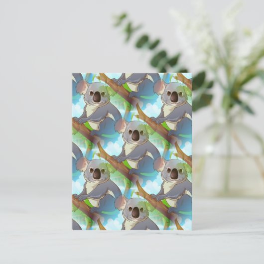 コアラを採用して下さい! ポストカード (スタンド正面)