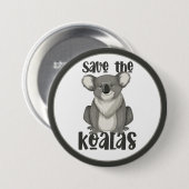 コアラを救おうボタン 缶バッジ (正面&裏面)