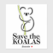 コアラを救おう オーダーメイド ビニールステッカー シール (シート)