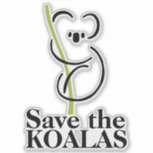 コアラを救おう オーダーメイド ビニールステッカー シール (正面)