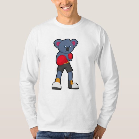 コアラアットボクシングとボクシング手袋 Tシャツ (正面)