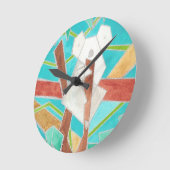 コアラインツリーオリジナル抽象芸術アート ラウンド壁時計 (傾斜)