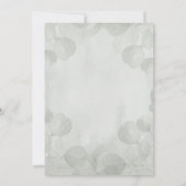 コアラエレガントユーカリ葉の葉の赤ちゃんシャワー 招待状 (裏面)