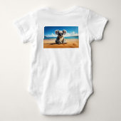 コアラオンザサンディビーチ ベビーボディスーツ (裏面)