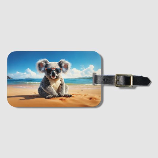 コアラオンザサンディビーチ ラゲッジタグ (正面横)