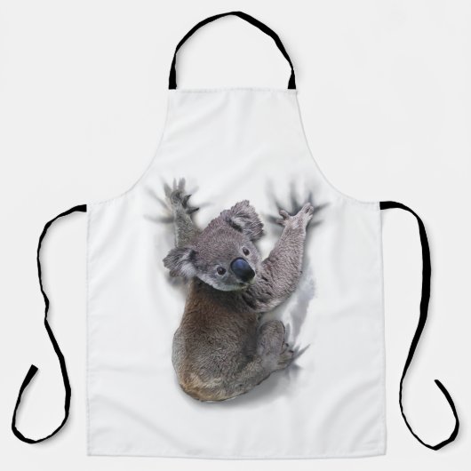 コアラオンバックつるかわいいクマのオーストラリア動物 エプロン (正面)