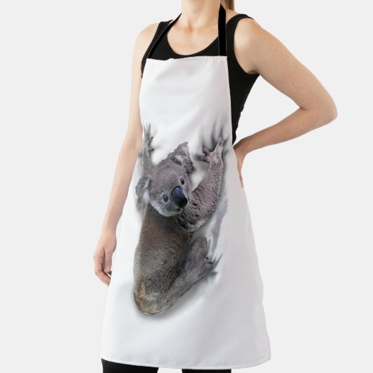 コアラオンバックつるかわいいクマのオーストラリア動物 エプロン (インサイチュ)