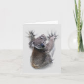 コアラオンバックつるかわいいクマのオーストラリア動物 サンキューカード (正面)