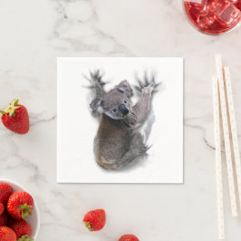 コアラオンバックつるかわいいクマのオーストラリア動物 スタンダードカクテルナプキン