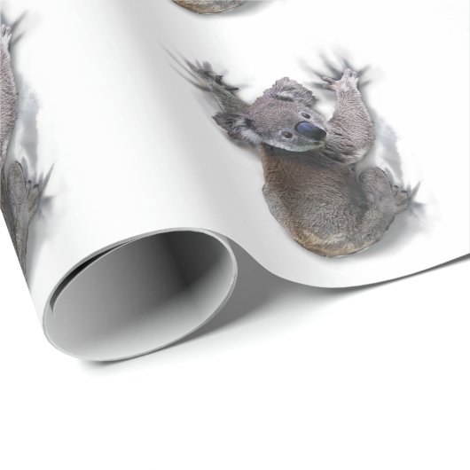 コアラオンバックつるかわいいクマのオーストラリア動物 ラッピングペーパー (ロールコーナー)