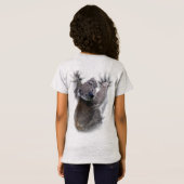 コアラオンバックつるかわいいクマのオーストラリア動物 Tシャツ (裏面フル)