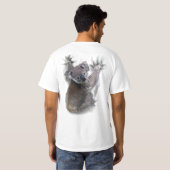 コアラオンバックつるかわいいクマのオーストラリア動物 Tシャツ (裏面フル)