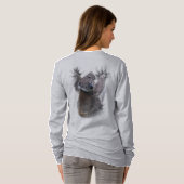 コアラオンバックつるかわいいクマのオーストラリア動物 Tシャツ (裏面フル)