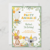 コアラオーストラリア動物誕生日招待状 招待状 (正面)