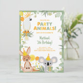 コアラオーストラリア動物誕生日招待状 招待状 (スタンド正面)