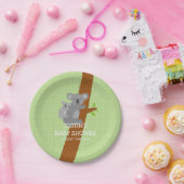 コアラカスタムクマ水玉模様ベビーシャワープレート ペーパープレート (パーティー)