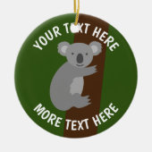 コアラカスタムベアールイスのクリスマスツリーオーナメント セラミックオーナメント (正面)