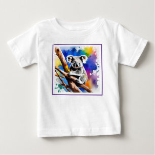 コアラカラフルベアウォーター・カラー・スプラッシュ ベビーTシャツ