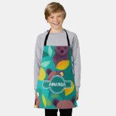コアラカラフルモザイクパーソナライズされたパターン エプロン (着用した状態)