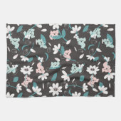 コアラカラフル柄かわいい動物とフローラ キッチンタオル (横)
