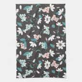 コアラカラフル柄かわいい動物とフローラ キッチンタオル (縦)