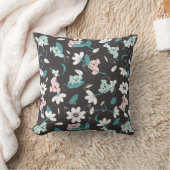 コアラカラフル柄かわいい動物とフローラ クッション (ブランケット)