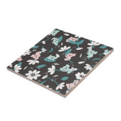 コアラカラフル柄かわいい動物とフローラ タイル (側面)