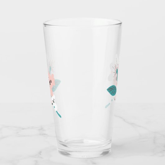 コアラカラフル柄かわいい動物とフローラ タンブラーグラス (左)