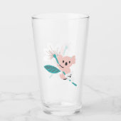 コアラカラフル柄かわいい動物とフローラ タンブラーグラス (正面)