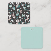 コアラカラフル柄かわいい動物とフローラ ノートカード (正面/裏面)