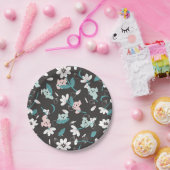 コアラカラフル柄かわいい動物とフローラ ペーパープレート (パーティー)