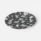 コアラカラフル柄かわいい動物とフローラ ペーパープレート (アングル)