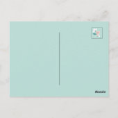 コアラカラフル柄かわいい動物とフローラ ポストカード (裏面)